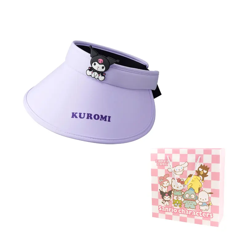 

Sanrio Унисекс панама из полиамида с защитой от солнца, Kuromi Purple Visor Sun Protection Hats