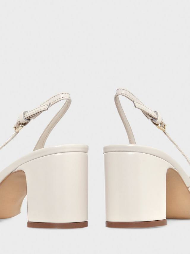 Туфли на блочном каблуке lily slingback Hobbs, цвет Buttercream — фото 4