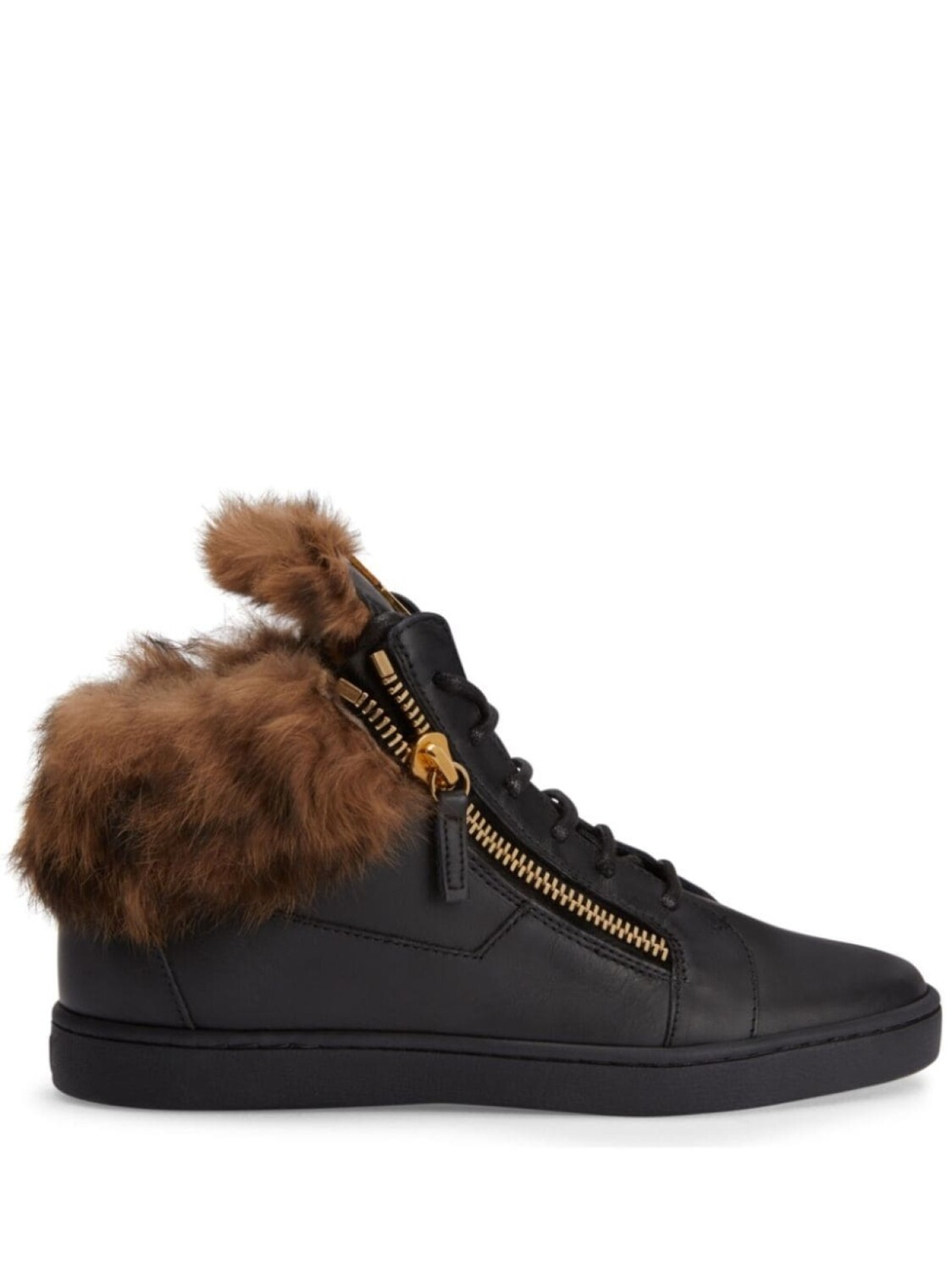 

Giuseppe Zanotti Nicki leather sneakers, черный