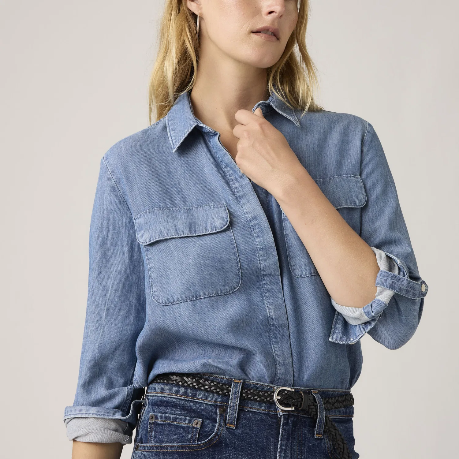 Рубашка Элейн в стиле "утилитарная" Levi's, Medium Wash — фото 2