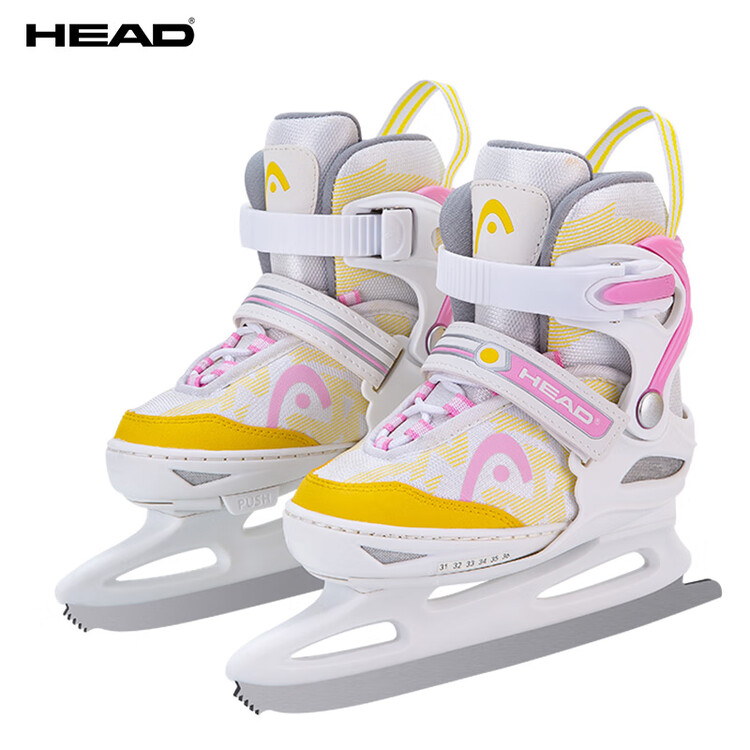 

HEAD Детские коньки для фигурного катания, регулируемые, для начинающих, для девочек, pink and white, размер M (31-36)