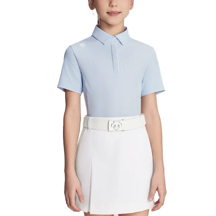 

Детская футболка для гольфа SS25 Descente, светлый синий