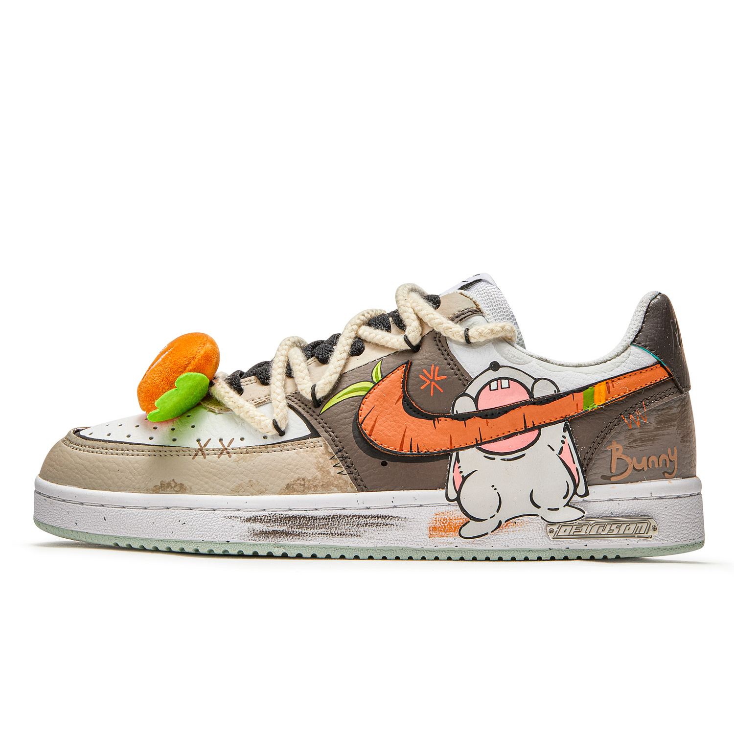 

Кроссовки для скейтбординга Nike Court Vision 1 Free Panda White Daydreamer противоскользящие износостойкие низкие мужские серо-оранжевые
