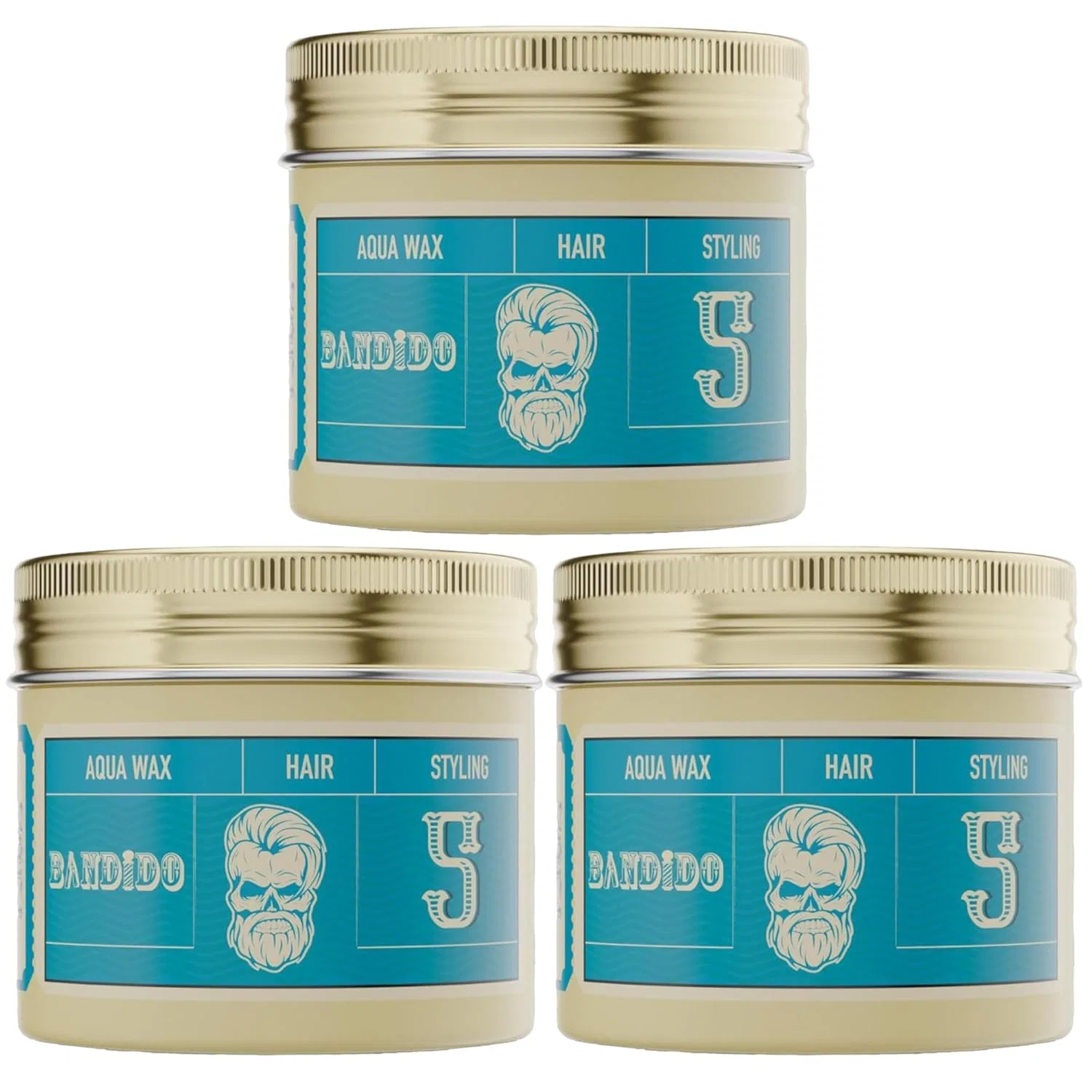 Набор мужского воска для волос «Aqua Wax No. 5 Blue» (3 x 125 мл) от Bandido Bandido