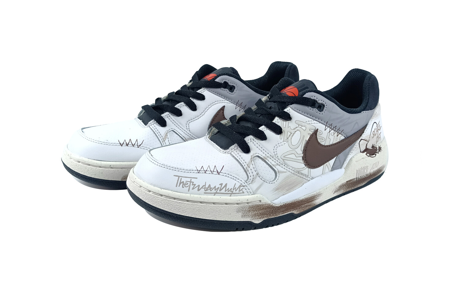 

Кроссовки Nike Full Force Skateboarding Shoes Men Low-top Brown, черный