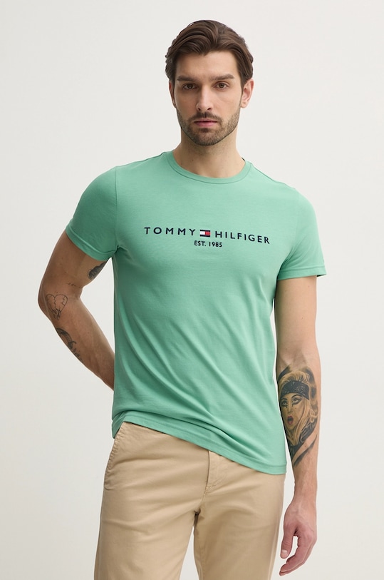 

Хлопковая футболка Tommy Hilfiger, зеленый