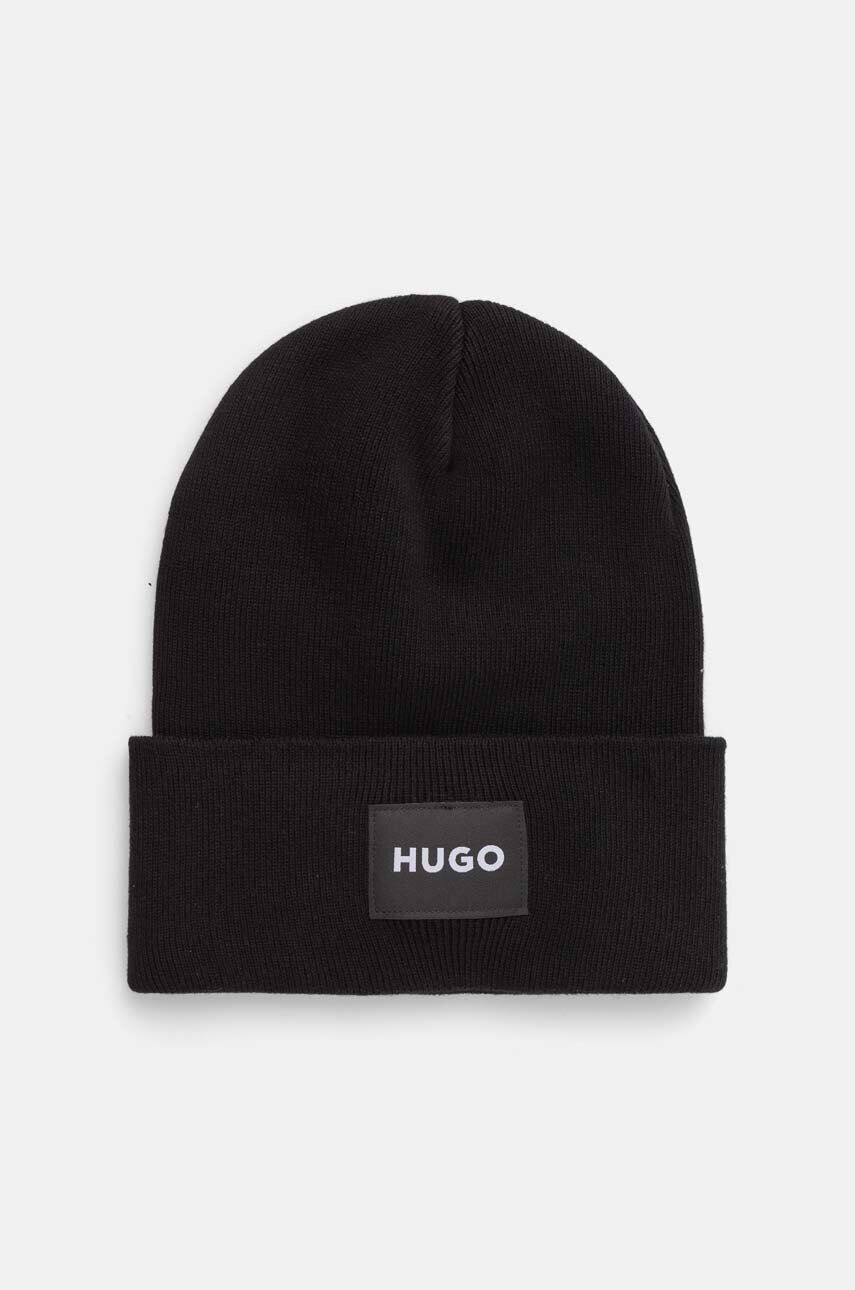 

Хлопковая шапка HUGO, черный