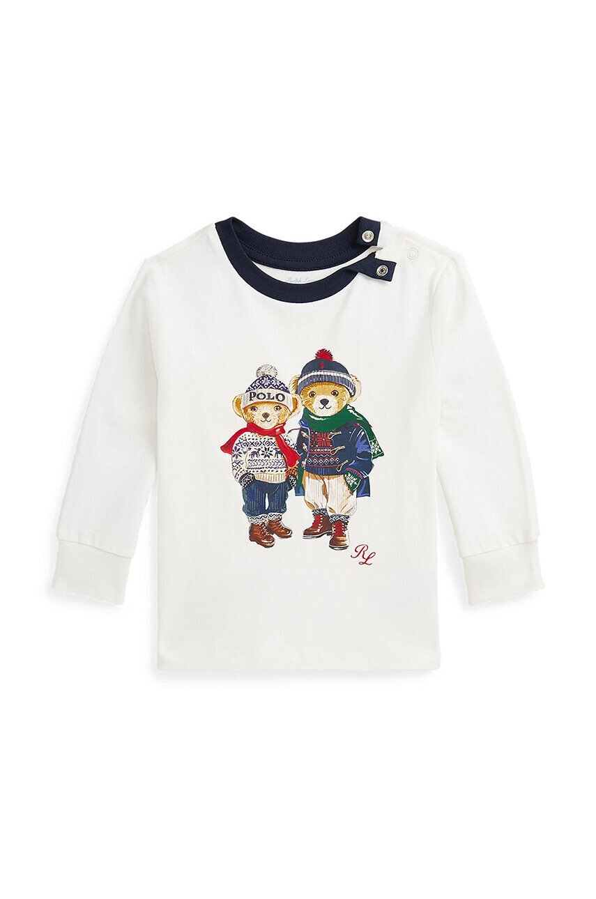 

Хлопковая рубашка с длинными рукавами Polo Ralph Lauren для мальчиков, белый
