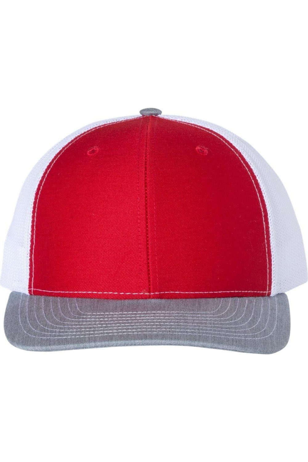

Регулируемая бейсболка дальнобойщика Richardson Snapback, цвет red/ white/ heather grey