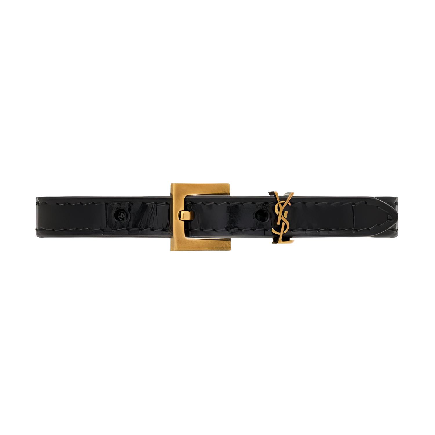 

Браслет-ремень Cassandre SAINT LAURENT, черный