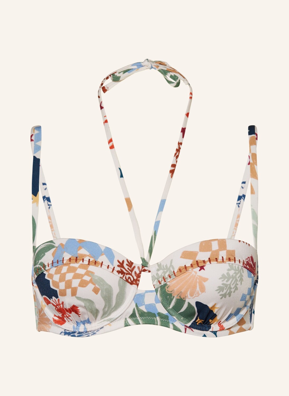 

Топ бикини на косточках seaside tales watercult, цвет ECRU/HELLBLAU/BLAU