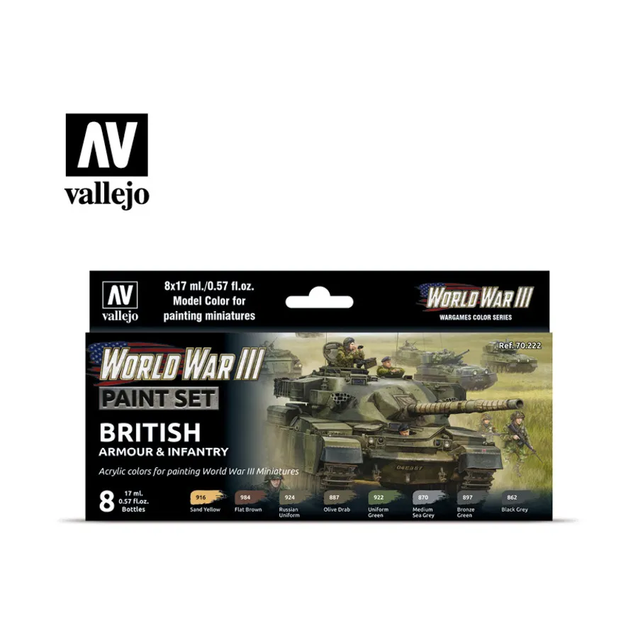 

Британская бронетехника и пехота, World War III Paint Sets