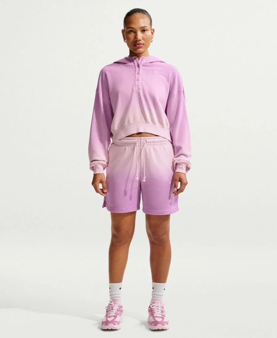 Женские спортивные шорты Phoenix Fleece средней посадки Nike, Pink Foam/Light Magenta/Light Magenta
