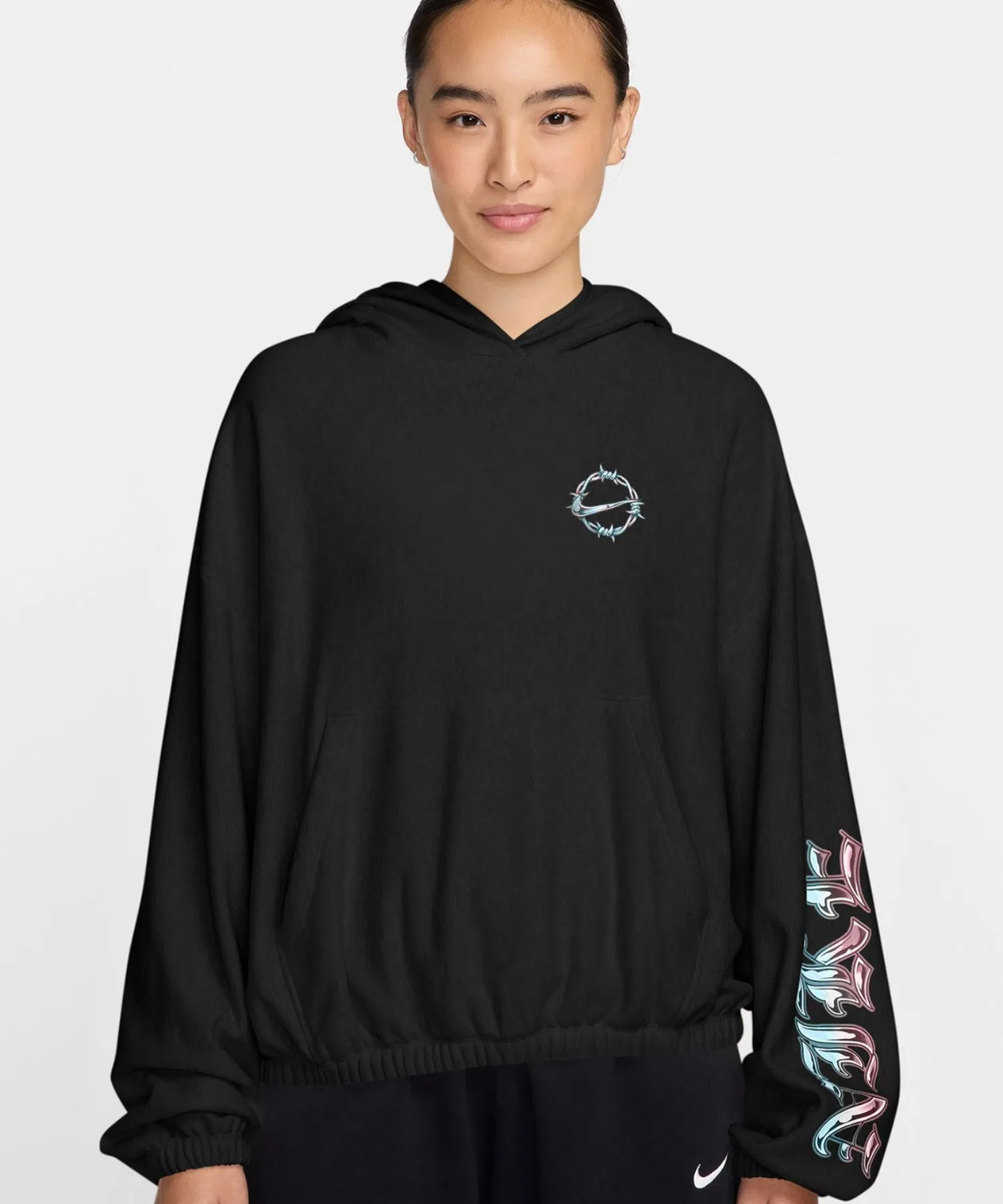 NIKE AS W NSW STREET GFX PO HDY S / Женская толстовка с длинными рукавами Nike NSW Street GFX, размер S 【SP】
