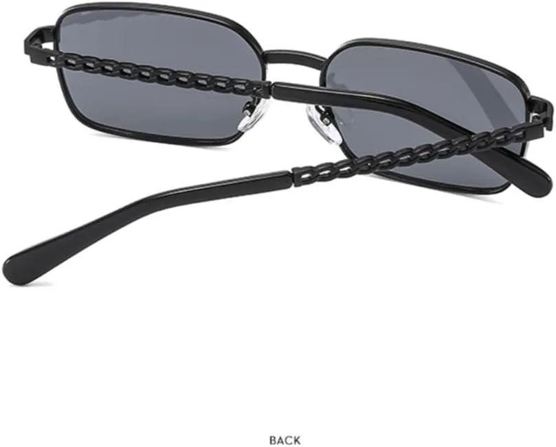 

Ретро-солнцезащитные очки в металлической оправе для женщин и мужчин, с прозрачными линзами Ocean и защитой от УФ-излучения UV400. Модный тренд UATXTAU, Golden Grey