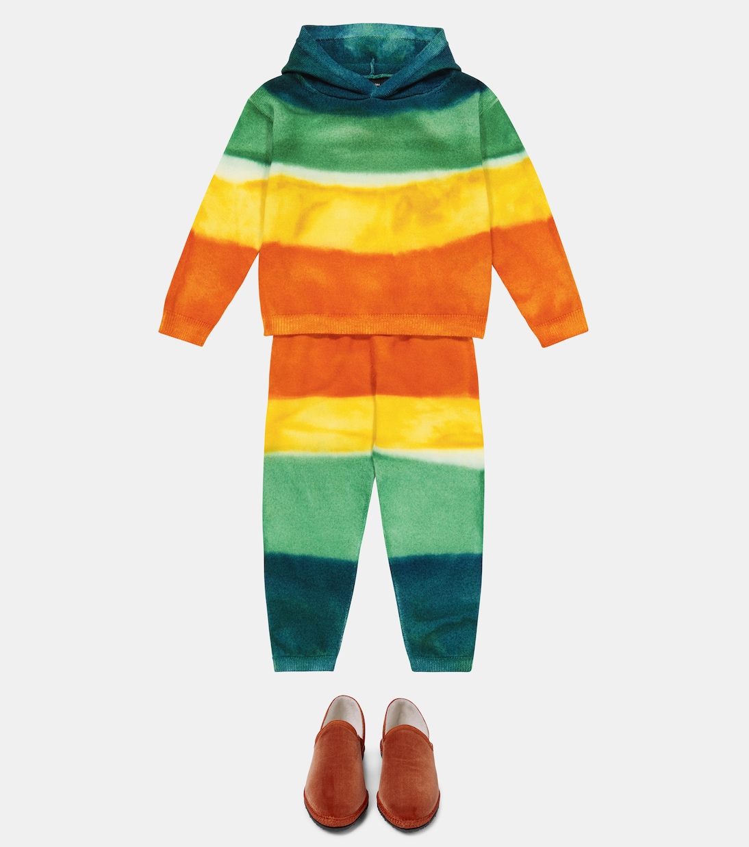 Спортивные брюки из девственной шерсти Paradise Island Alanui Kids, разноцветный — фото 2