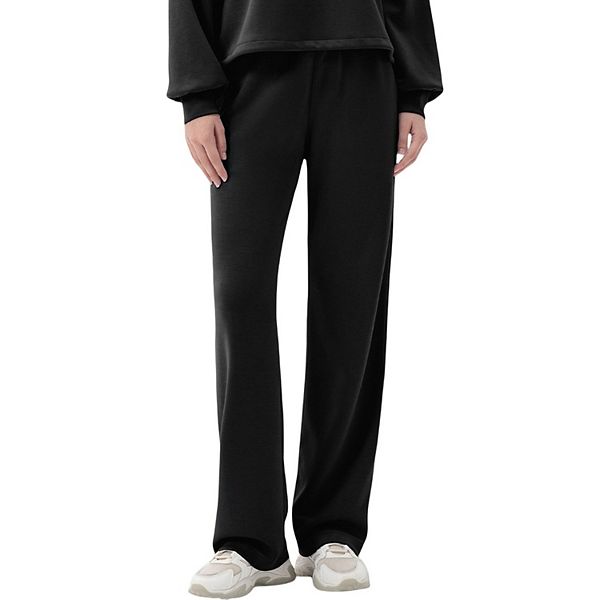 

Женские широкие брюки для отдыха с эластичным поясом на шнурке Anna-Kaci, Black