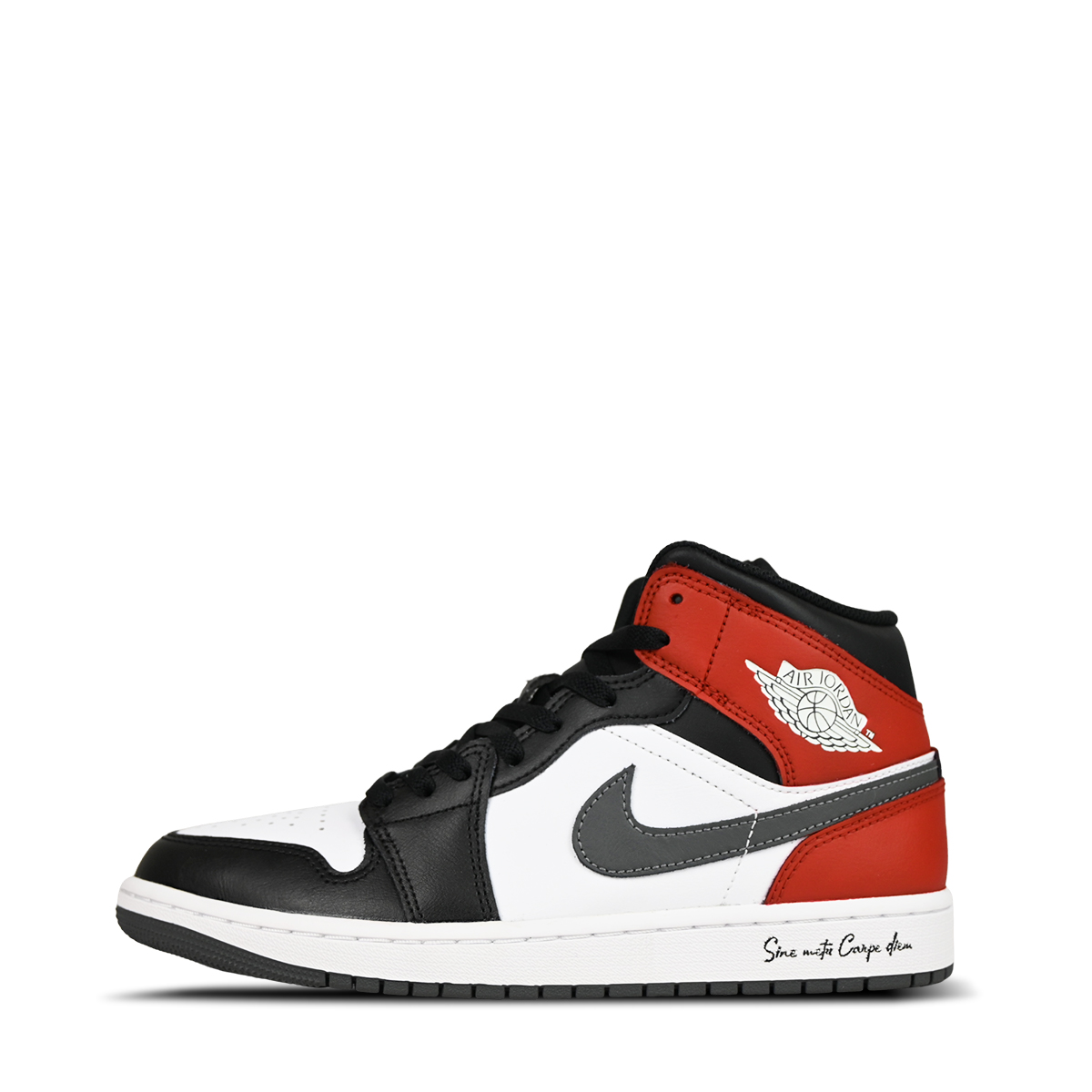 

Jordan Air 1 устойчивые к истиранию мид-топ винтажные баскетбольные кроссовки мужские black white red