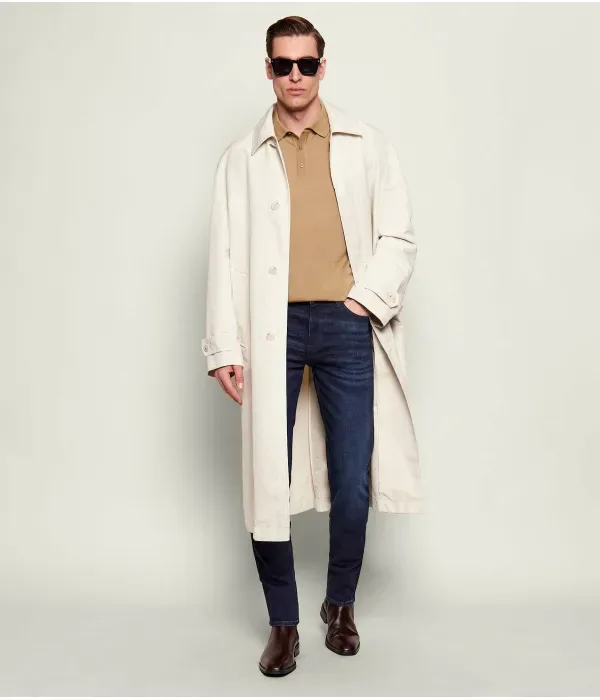 Шерстяная рубашка-поло Lancione regular fit Boss, бежевый — фото 2