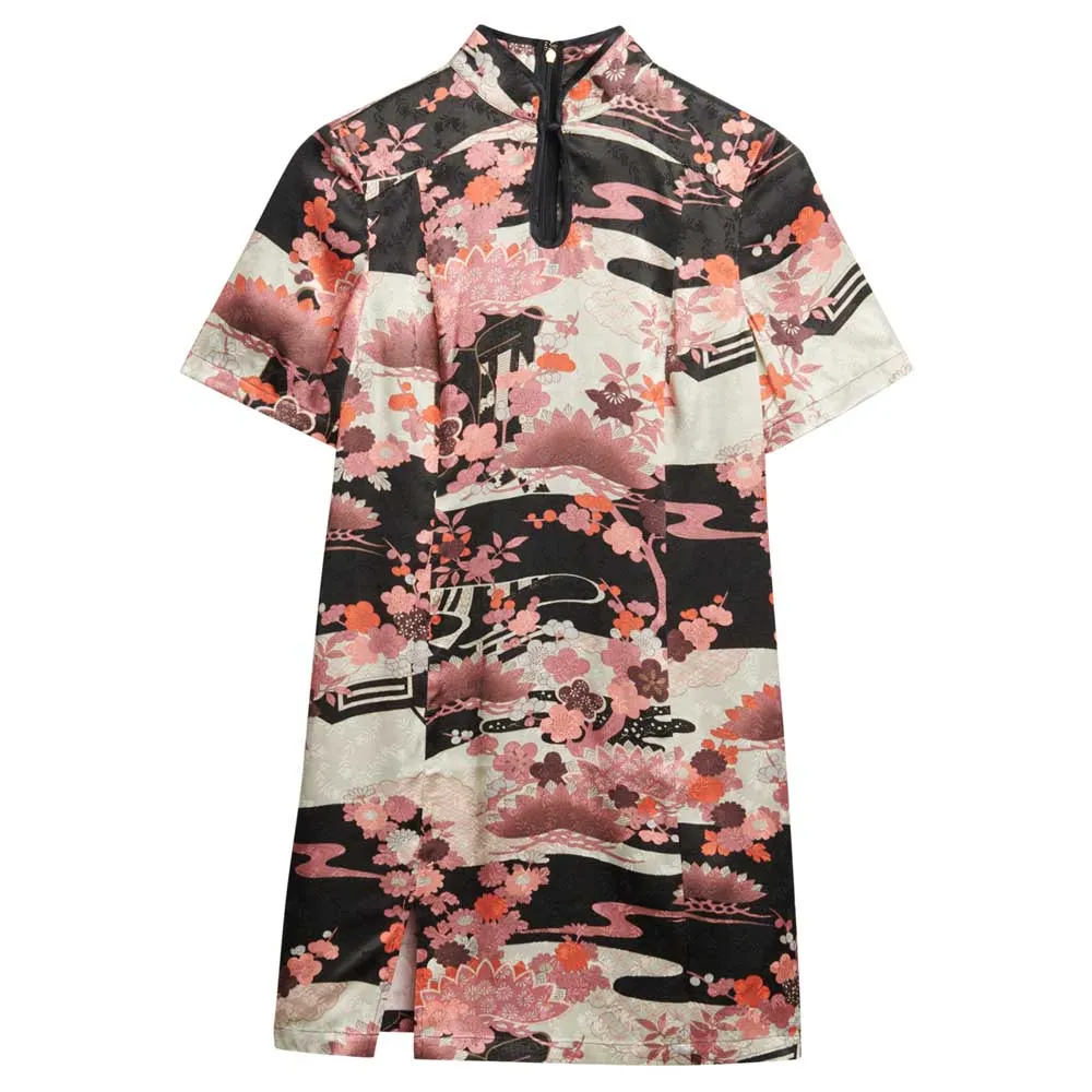 Платье Superdry Mandarin Jacquard short, разноцветный — фото 3