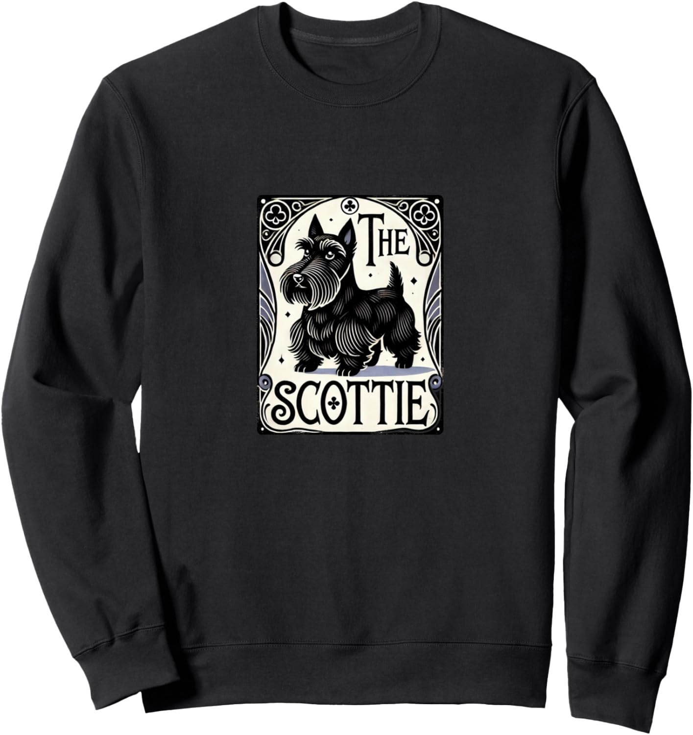 

Толстовка с изображением шотландского терьера и картой Таро Скотти Vintage Scottish Terrier Snugg, черный
