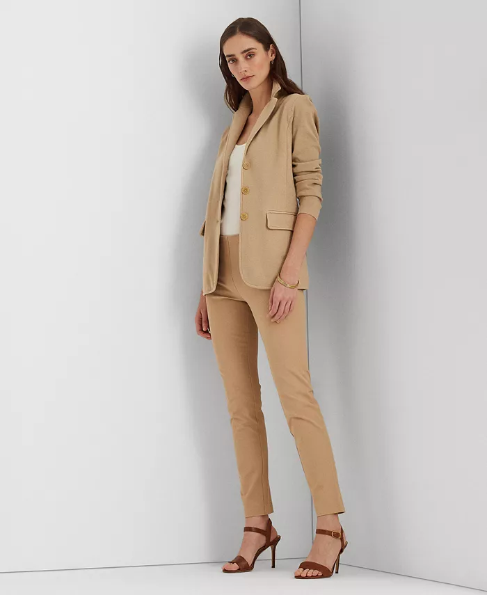 

Укороченные узкие брюки из твила Lauren Ralph Lauren, коричневый/бежевый