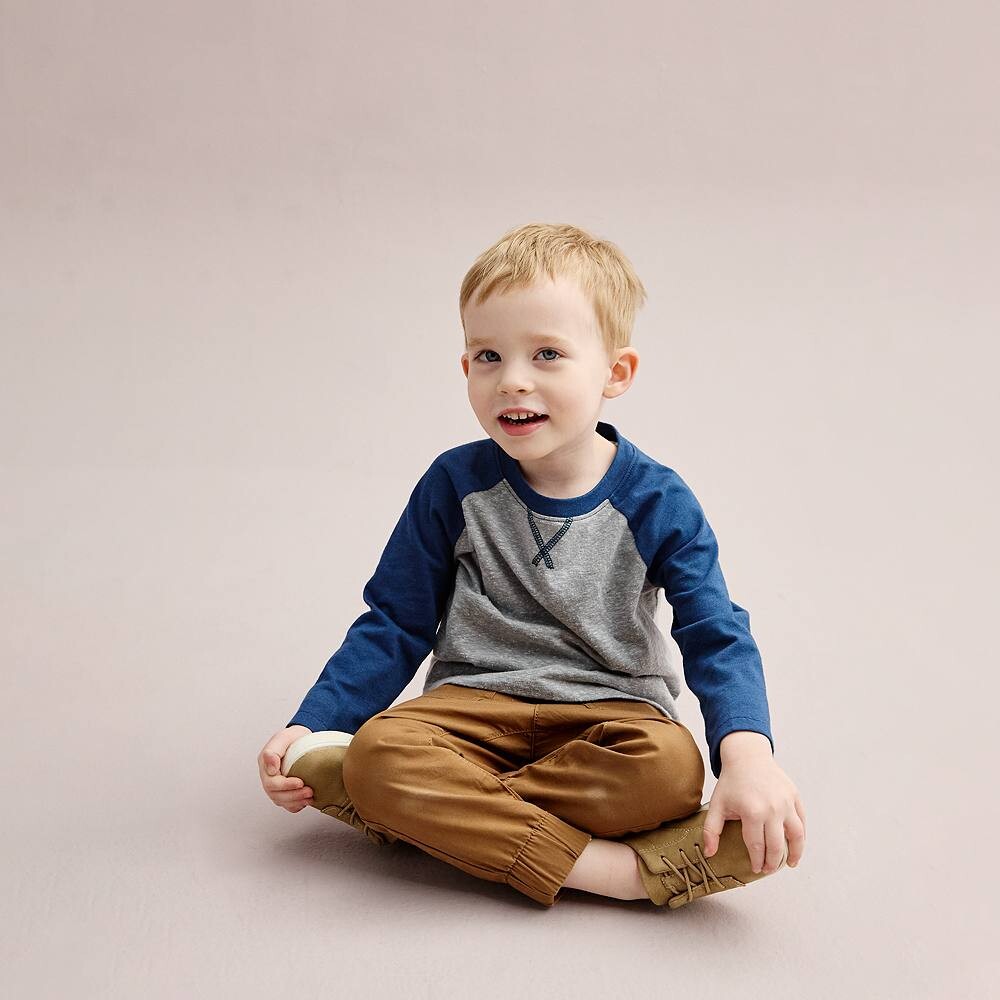 Саржевые спортивные штаны Jumping Beans для малышей Jumping Beans, цвет Elgin Beige — фото 4