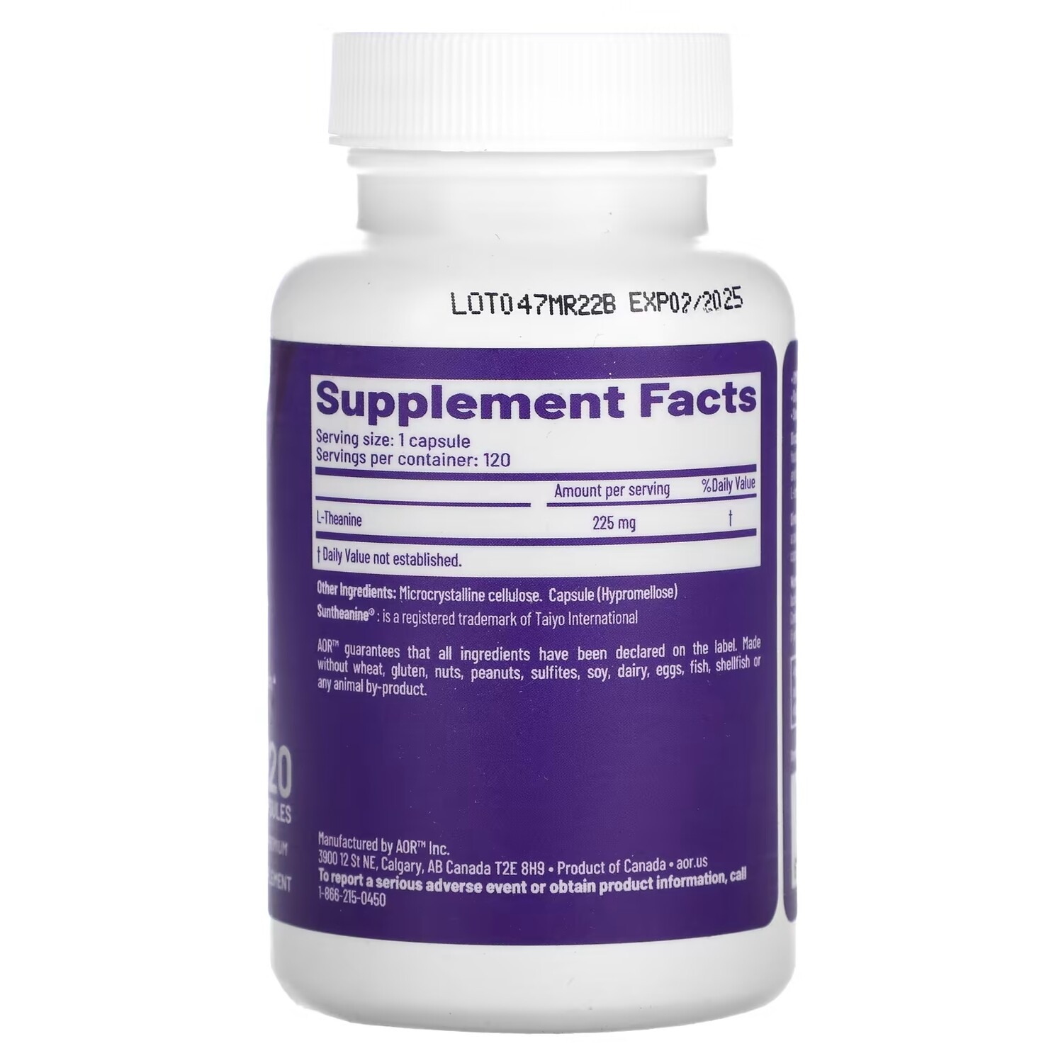

Advanced Orthomolecular Research AOR Zen Theanine, 120 капсул