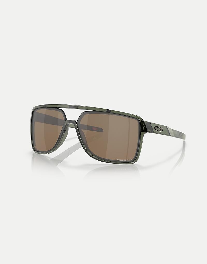 

Солнцезащитные очки прямоугольной поляризации Oakley Castel оливкового цвета с коричневыми зеркальными линзами