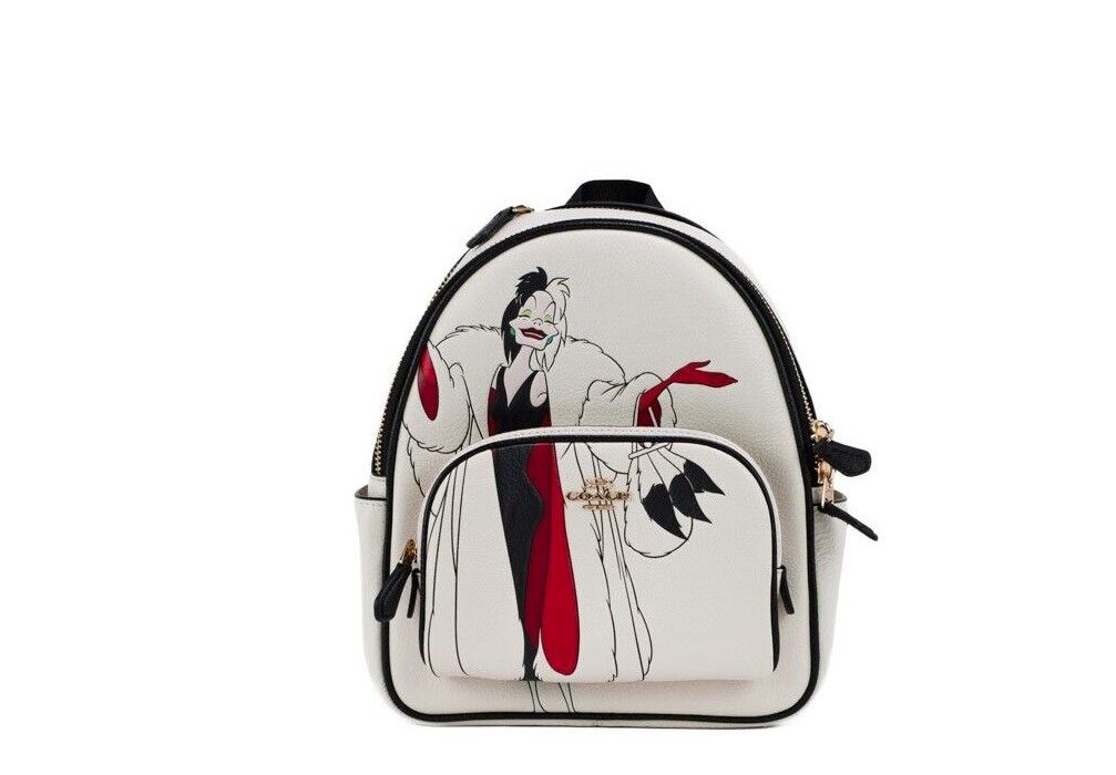

Сумка-рюкзак из шагреневой кожи с мотивом Disney Cruella Mini Coach