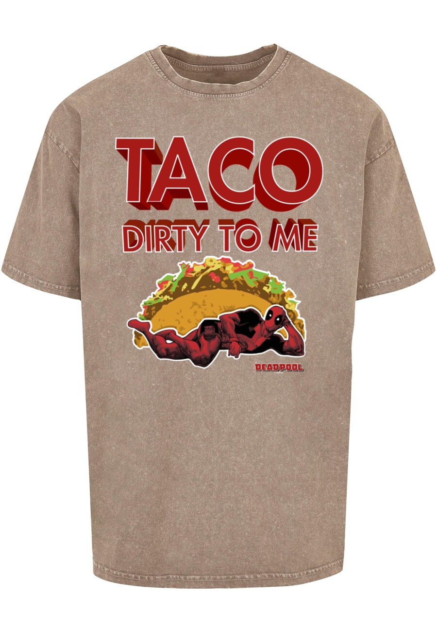 

Классическая футболка ABSOLUTE CULT Shirt Deadpool - Taco Dirty To Me, бежевый