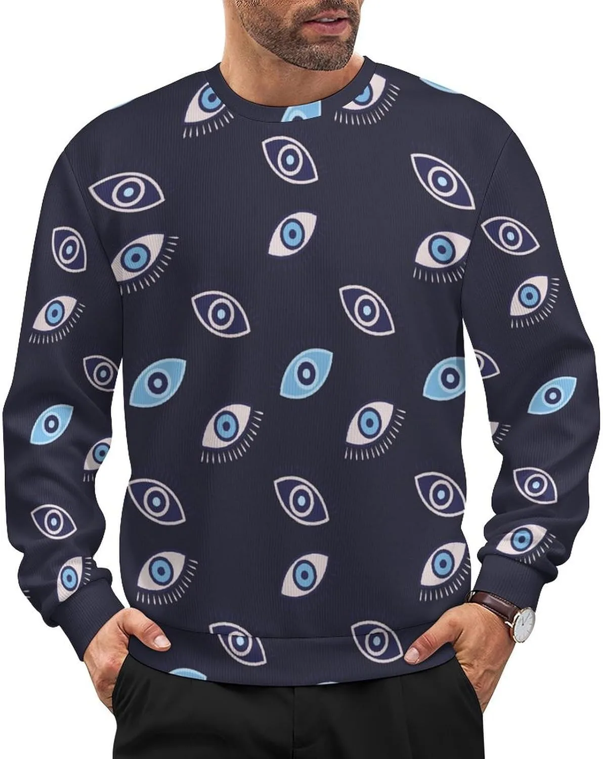 

Мужской свитер пуловер Crewneck свободного кроя FZHTNJOJR