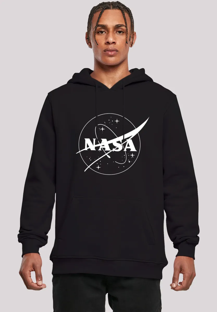 

F4NT4STIC Толстовка "NASA Classic Insignia Logo Monochrome", мужская, премиальный товар, приталенный крой, толстовка с принтом, черный