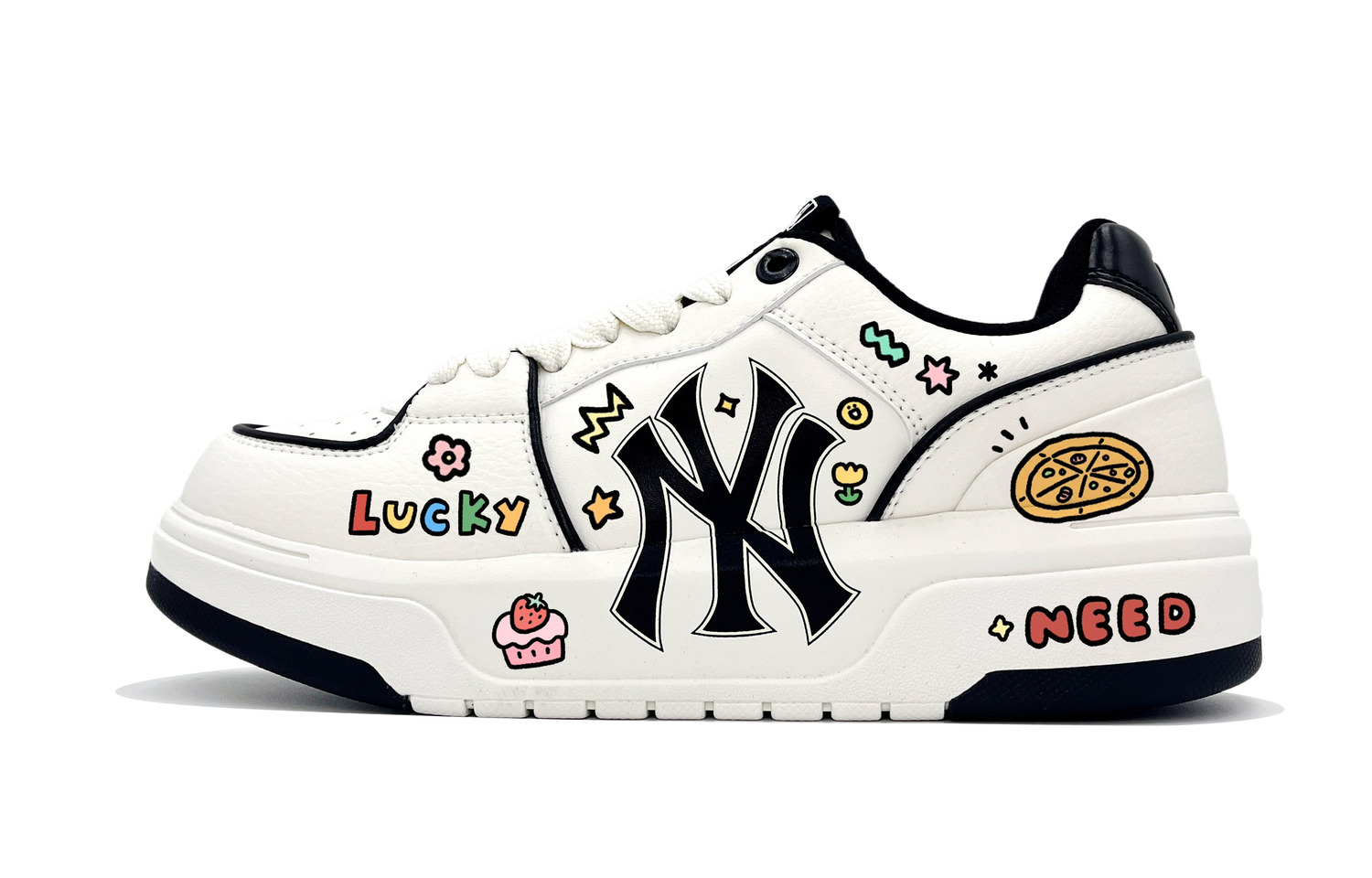 

MLB Массивные лоу-топ скейтерские кеды unisex белые