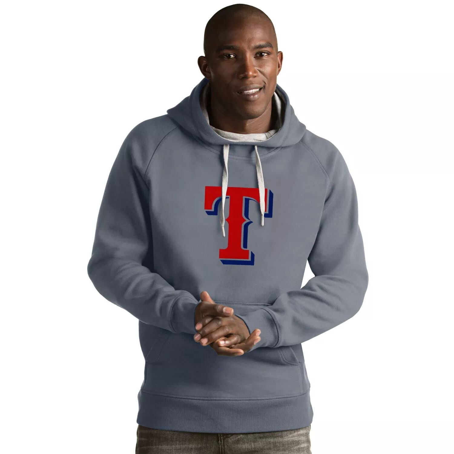 

Мужская толстовка с логотипом Texas Rangers Victory Antigua