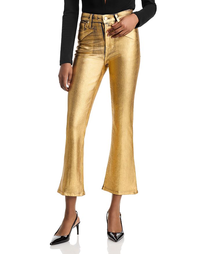 

Укороченные джинсы Mini Bootcut в цвете Gold Chrome FRAME, золотой
