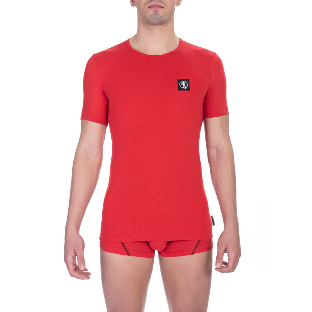 

Красная хлопковая мужская футболка Bikkembergs