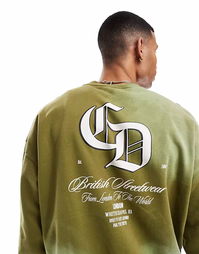 

Университетская толстовка Criminal Damage Spray, выбеленная, зеленого цвета