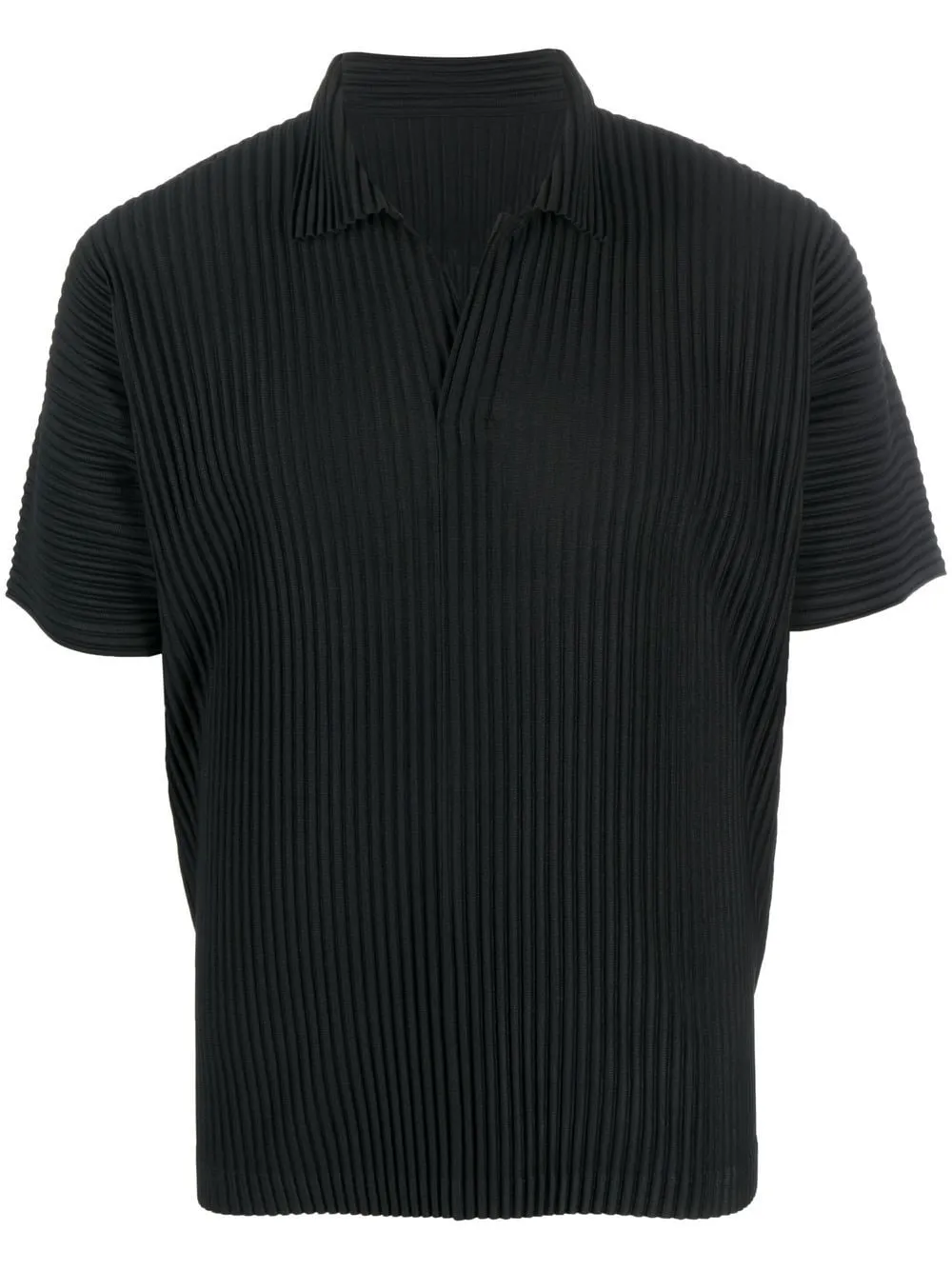 

Плиссированная рубашка поло Basic Homme Plissé Issey Miyake, черный