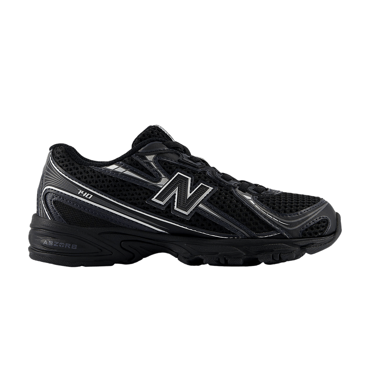 

Кроссовки 740 Bungee Lace Little Kid Wide 'Black Silver Metallic', черный
