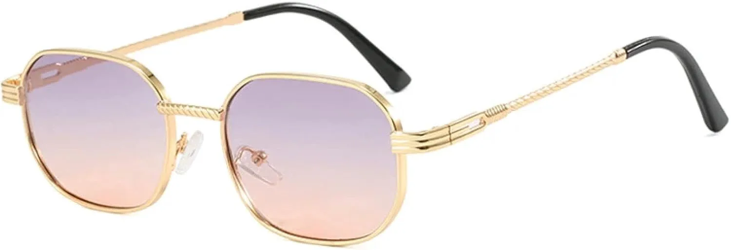 

Модные солнцезащитные очки для женщин и мужчин: стильные, винтажные, роскошные, панк, классические, с защитой от УФ-излучения UV400 TVTBBVV, Gold-grayorange