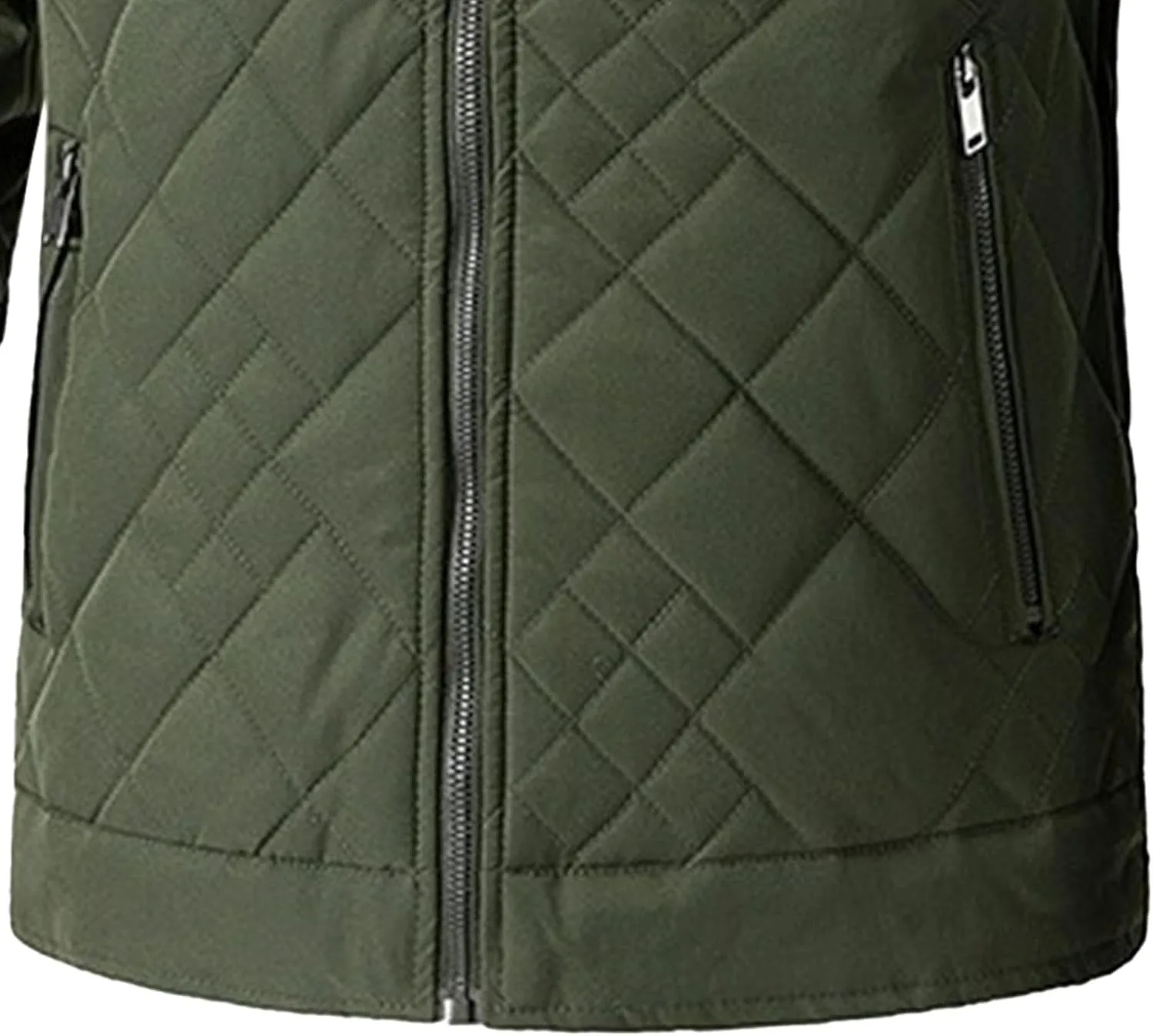 Мужская куртка Diamond Winter легкая ватная куртка в стиле varsity Generic, зеленый — фото 2