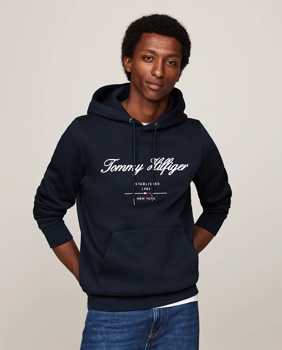 

Мужская толстовка с передним карманом Tommy Hilfiger, тёмно-синий