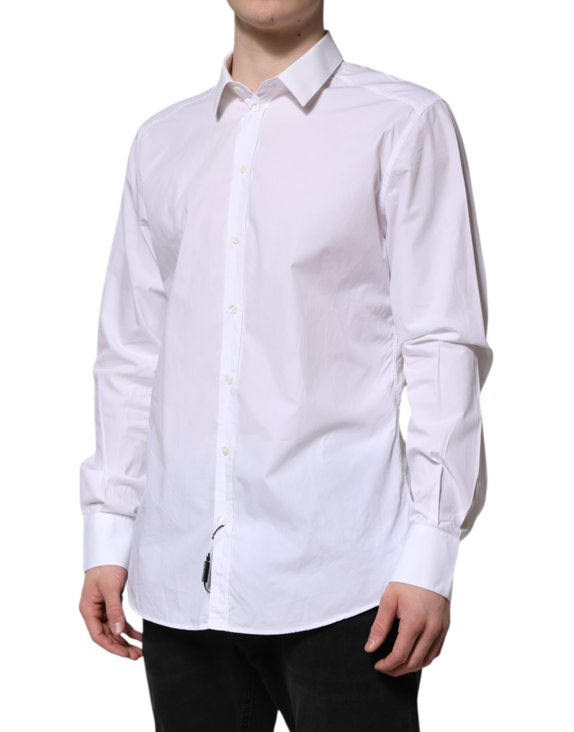 Белая хлопковая рубашка GOLD с длинными рукавами Dolce & Gabbana, White — фото 2