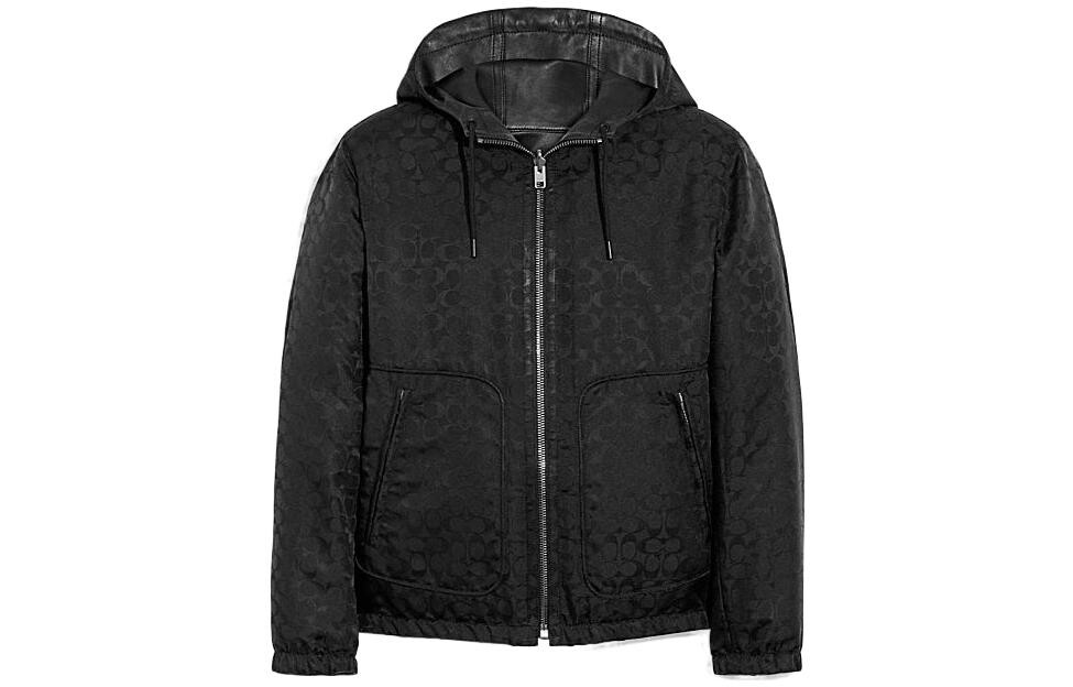 

COACH Мужская кожаная куртка, цвет Black