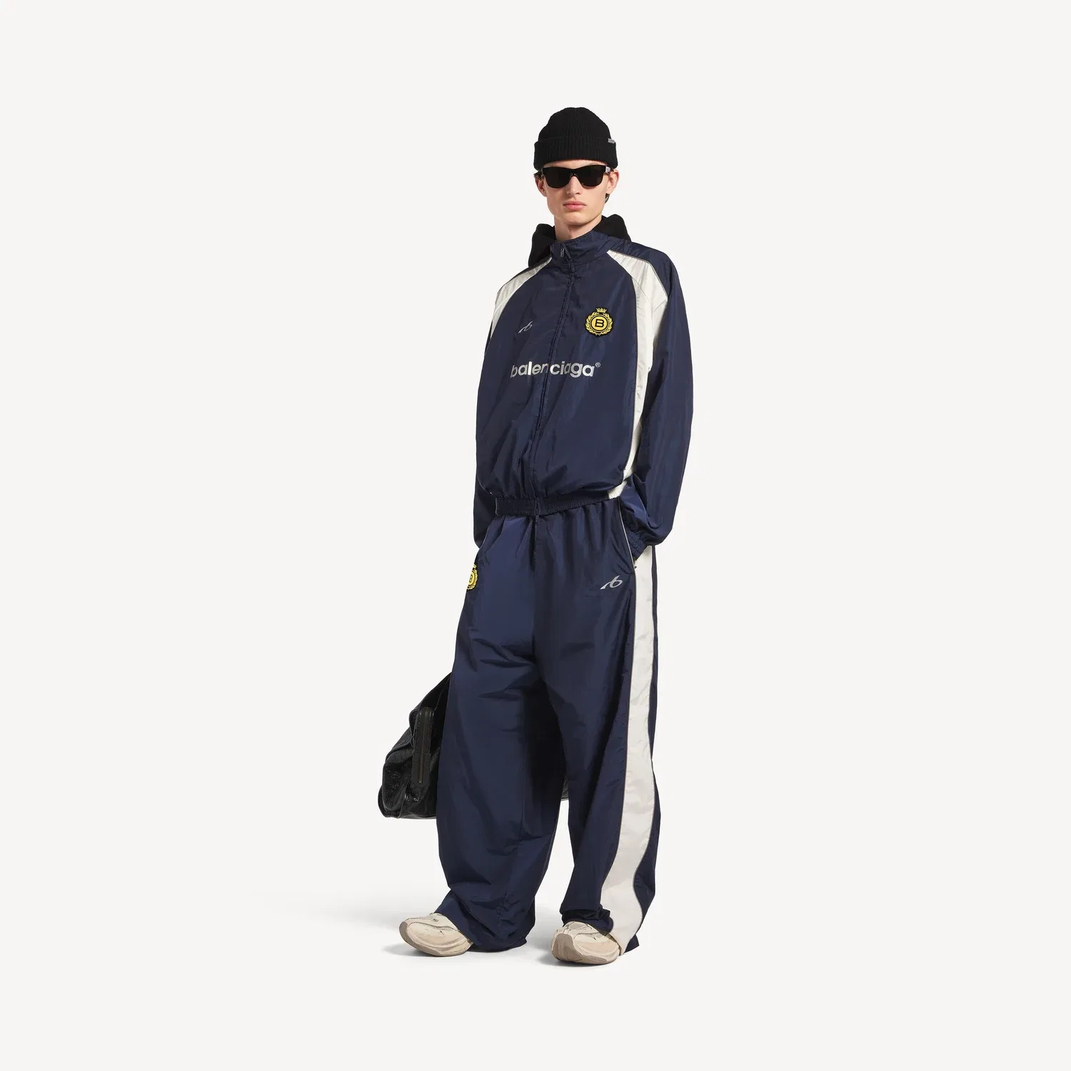 Мужские брюки для спортивного костюма в темно-синем цвете Balenciaga — фото 2