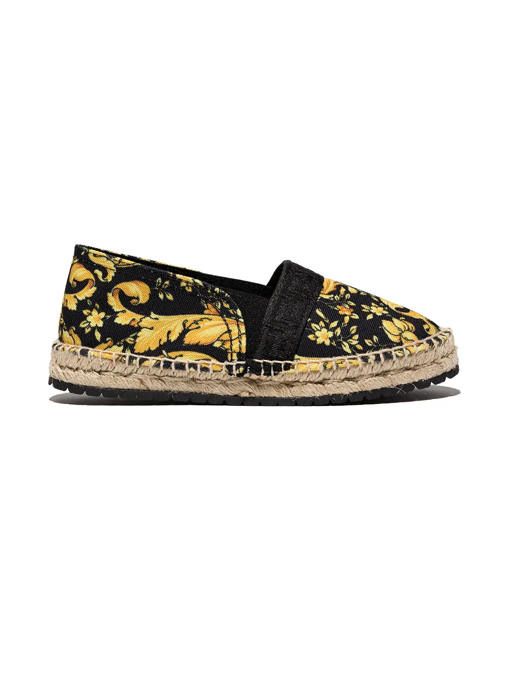 

Эспадрильи с принтом Barocco Versace Kids, черный