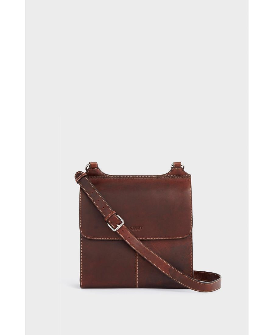 

Большая кожаная сумка через плечо Narissa Osprey London, Chestnut