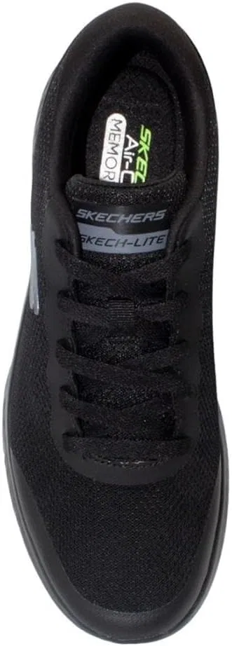 Мужские кроссовки Skechers 232591 Nvbk, Black Mesh Duraleather Trim — фото 4