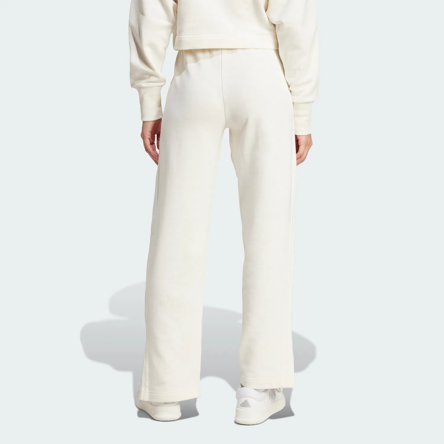 Женские прямые брюки All Szn French Terry 3S цвета Off White от Adidas — фото 2
